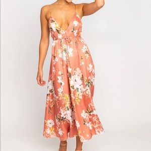RESA - hannah midi in terracotta floral - XS